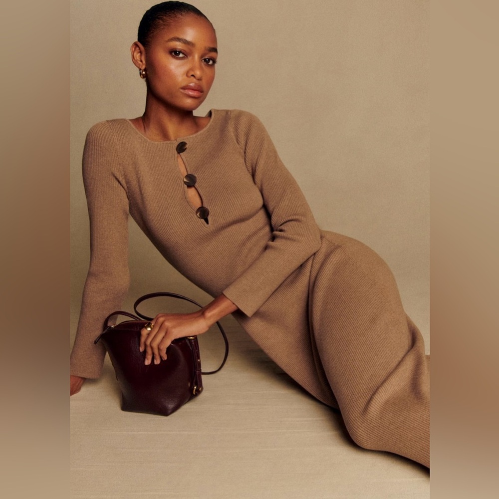 NWOT! Sézane | SCARLETT DRESS | Camel | Large